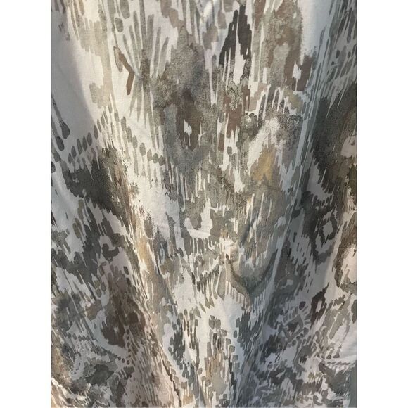 J. Jill Pure Jill White Gray & Tan Ikat Sleeveless Dress sz S NWOT Pockets - Picture 3 of 7
